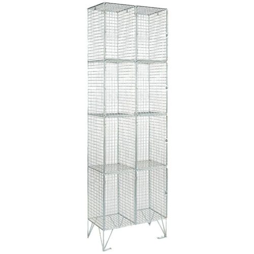 Wire mesh locker - 4 doors NEST OF TWO - SD-WM3054D-N2