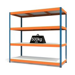 RAX1 Blue and Orange with Melamine Shelves