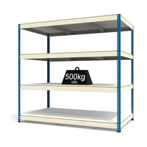 RAX1 White and Blue with Melamine Shelves