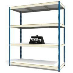 RAX1 White and Blue with Melamine Shelves