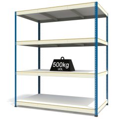 RAX1 White and Blue with Melamine Shelves