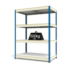 RAX1 White and Blue with Melamine Shelves