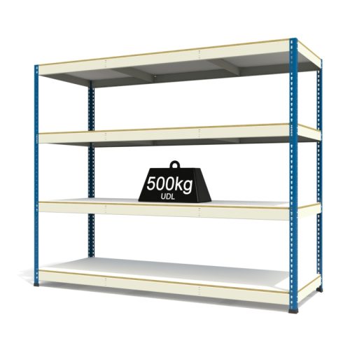 RAX1 White and Blue with Melamine Shelves