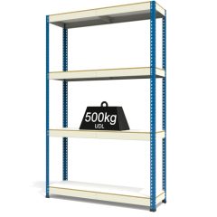 RAX1 White and Blue with Melamine Shelves