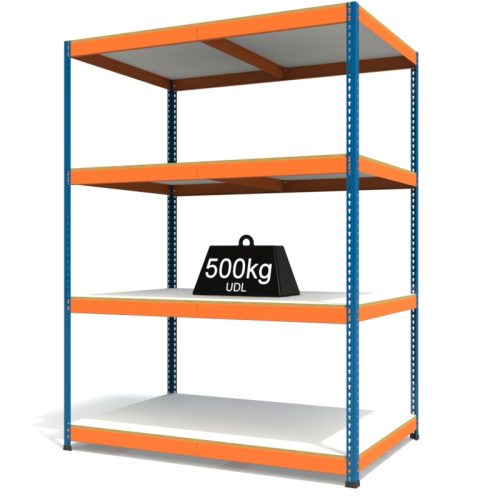 RAX1 Blue and Orange with Melamine Shelves