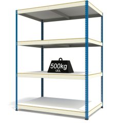 RAX1 White and Blue with Melamine Shelves