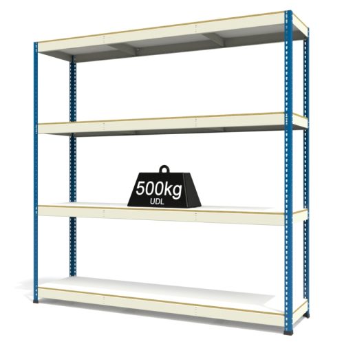 RAX1 White and Blue with Melamine Shelves