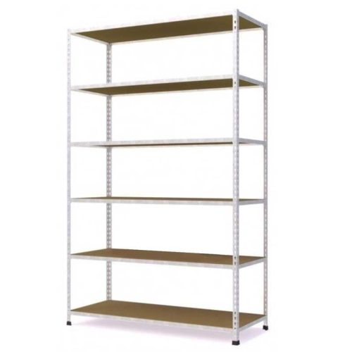 Galvanised Medium Duty Shelving with Chipboard shelves