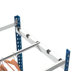 Single sided garment rail